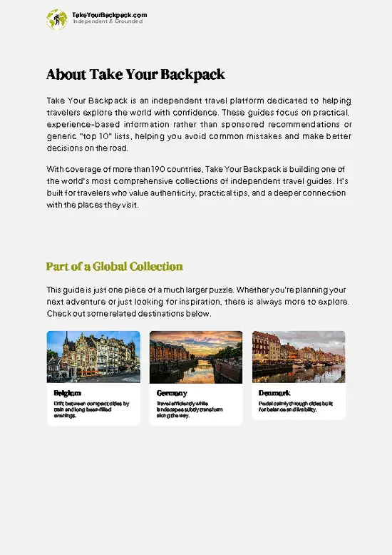 example page 1 from our offline Travel Guide for Netherlands