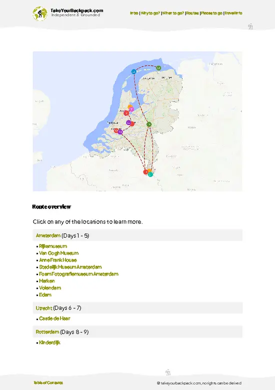 example page 4 from our offline Travel Guide for Netherlands