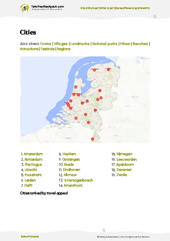 example page 6 from our offline Travel Guide for Netherlands