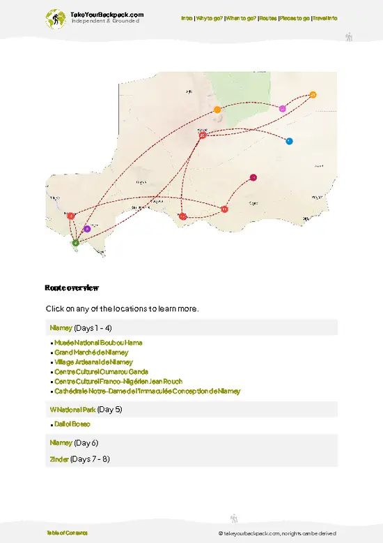 example page 4 from our offline Travel Guide for Niger