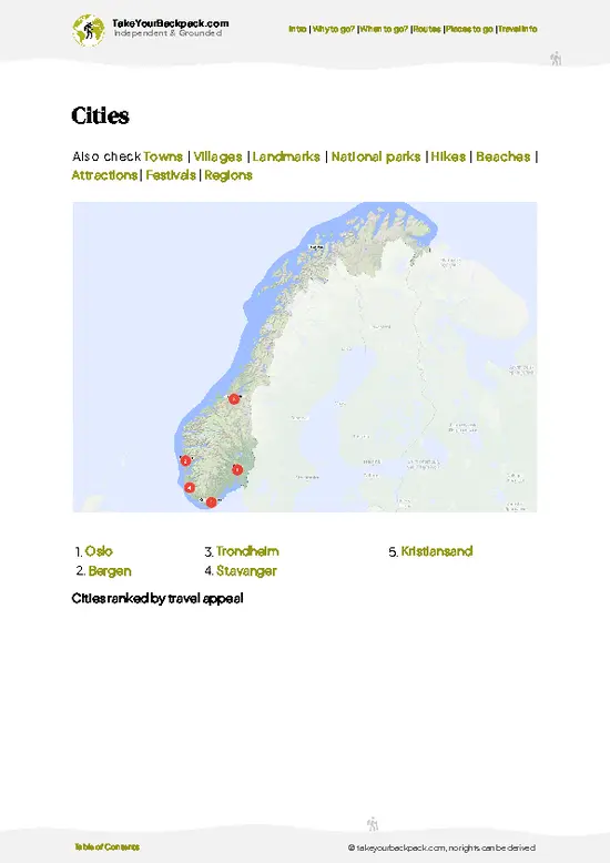 example page 6 from our offline Travel Guide for Norway