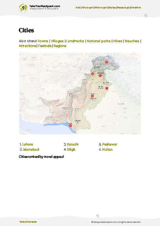 example page 6 from our offline Travel Guide for Pakistan