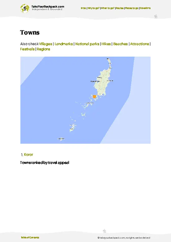 example page 6 from our offline Travel Guide for Palau