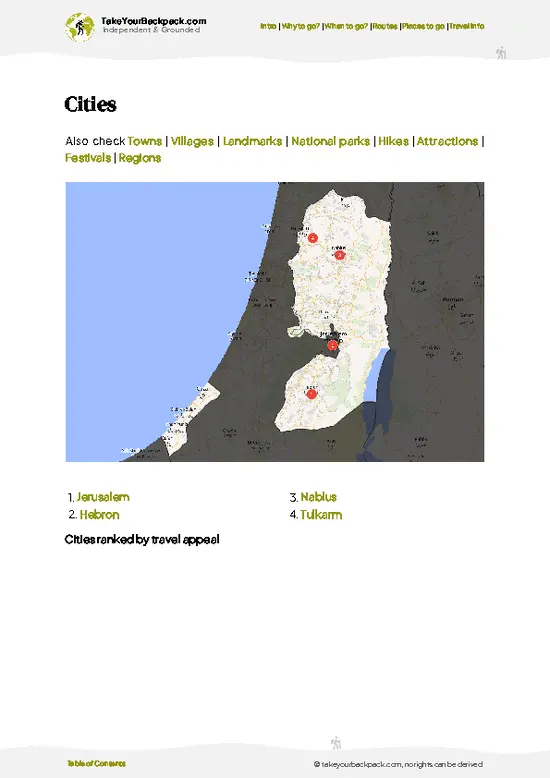 example page 6 from our offline Travel Guide for Palestine