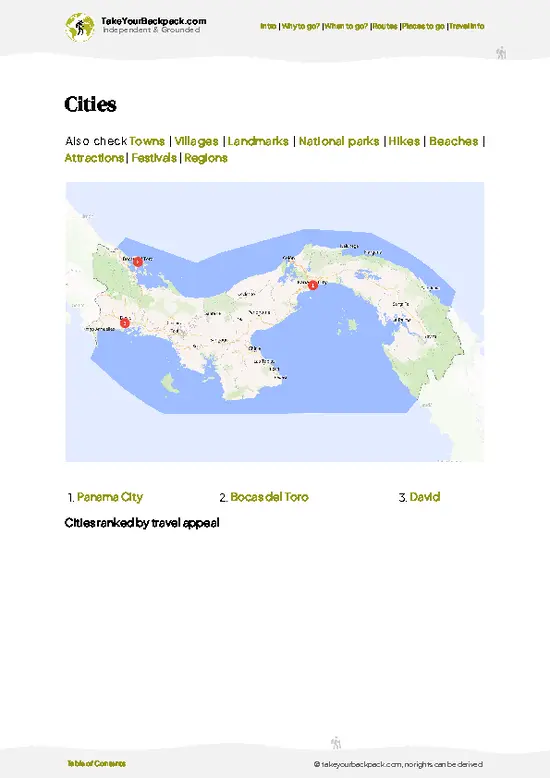 example page 6 from our offline Travel Guide for Panama