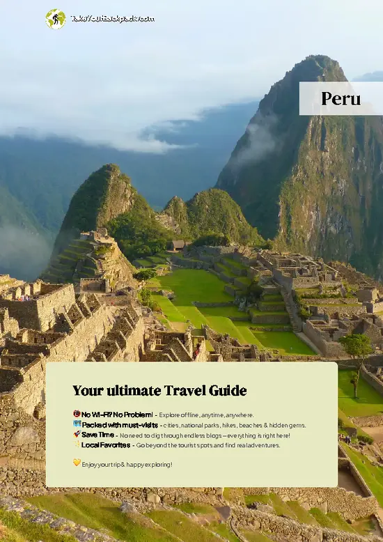 example page 0 from our offline Travel Guide for Peru