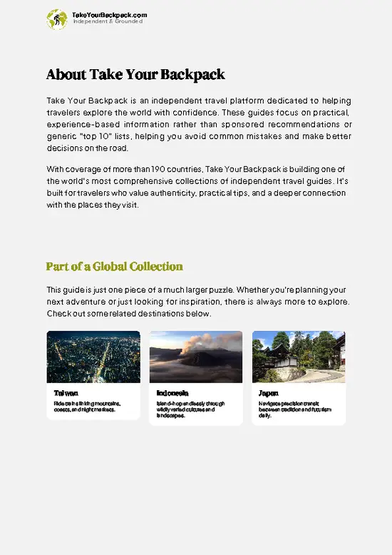 example page 1 from our offline Travel Guide for Philippines