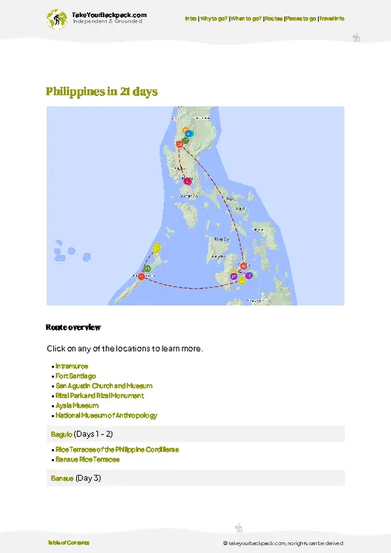 example page 4 from our offline Travel Guide for Philippines