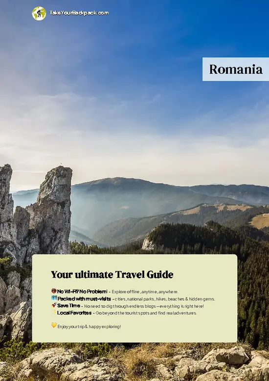 example page 0 from our offline Travel Guide for Romania