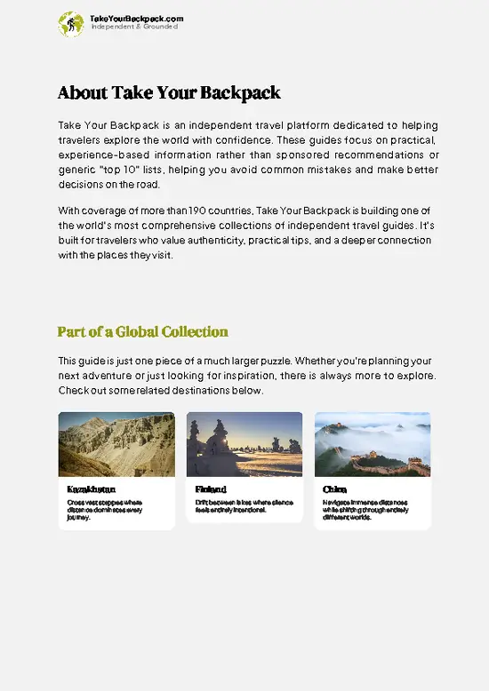 example page 1 from our offline Travel Guide for Russia