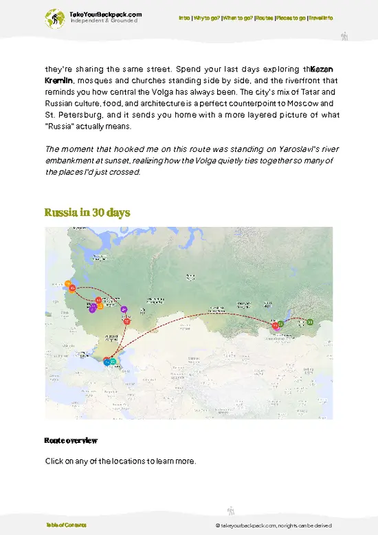 example page 4 from our offline Travel Guide for Russia