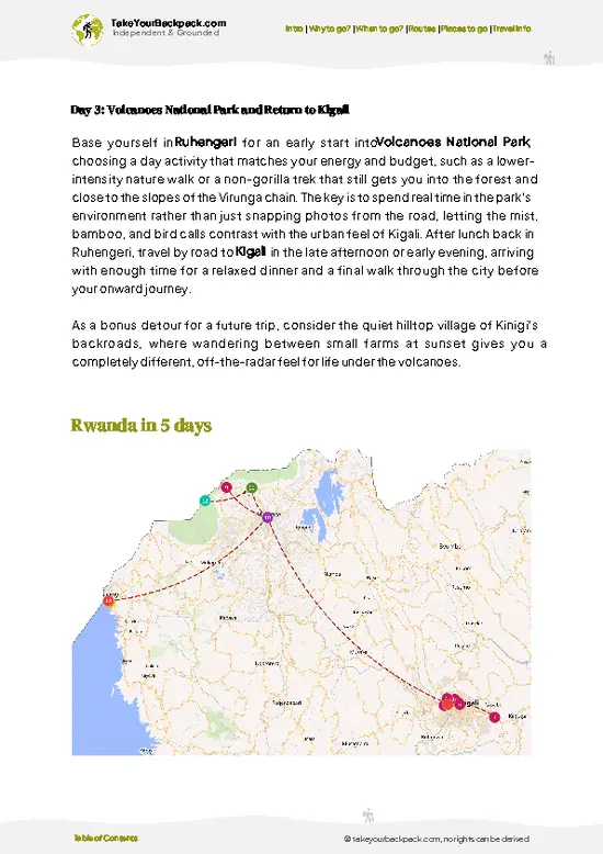 example page 4 from our offline Travel Guide for Rwanda
