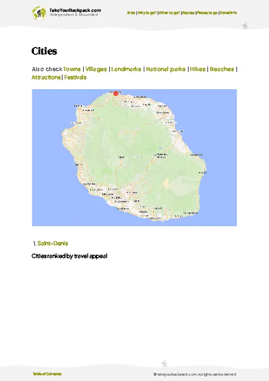 example page 6 from our offline Travel Guide for Réunion