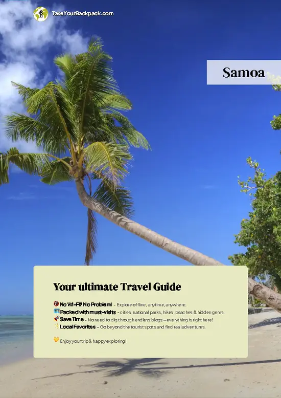 example page 0 from our offline Travel Guide for Samoa