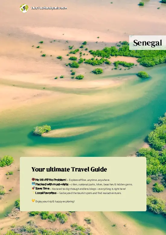 example page 0 from our offline Travel Guide for Senegal