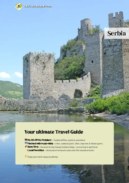 example page 0 from our offline Travel Guide for Serbia