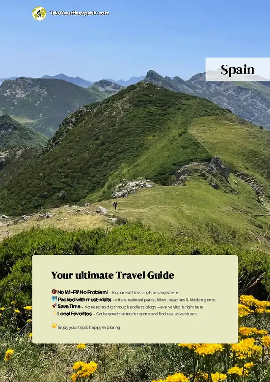 example page 0 from our offline Travel Guide for Spain