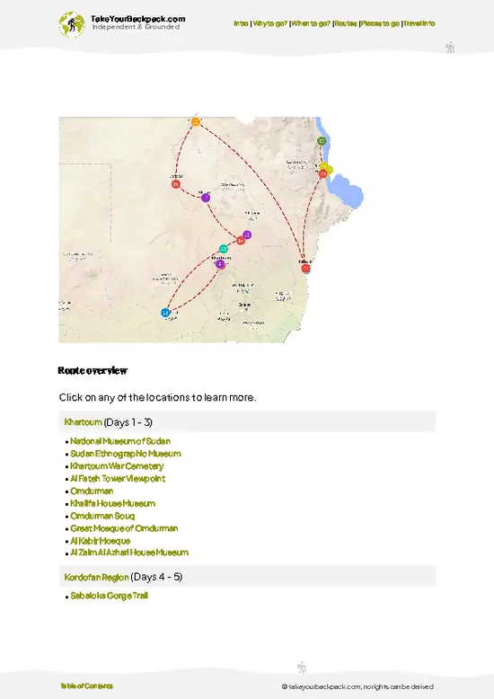 example page 4 from our offline Travel Guide for Sudan