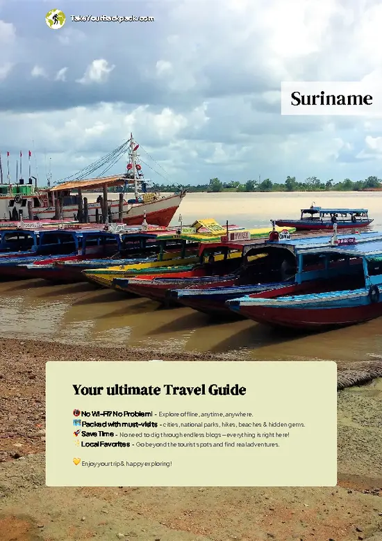example page 0 from our offline Travel Guide for Suriname