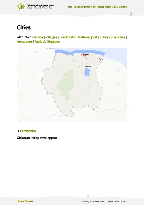 example page 6 from our offline Travel Guide for Suriname