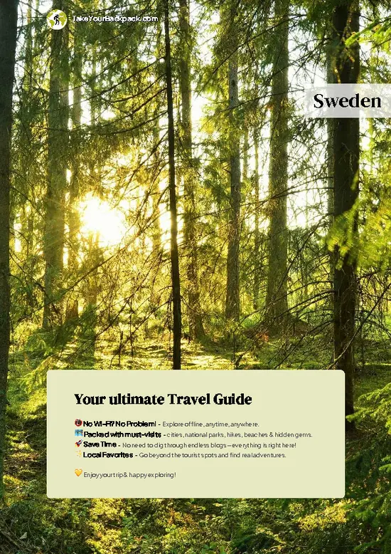 example page 0 from our offline Travel Guide for Sweden