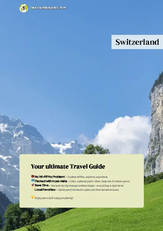 example page 0 from our offline Travel Guide for Switzerland