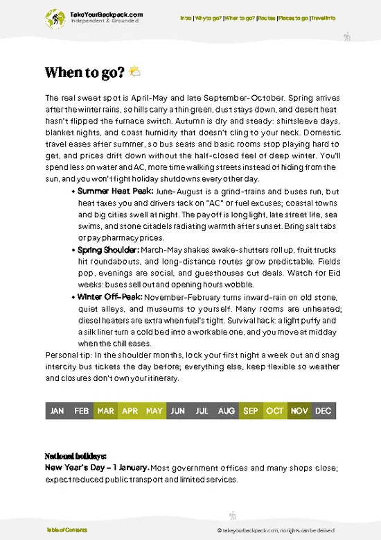 example page 3 from our offline Travel Guide for Syria