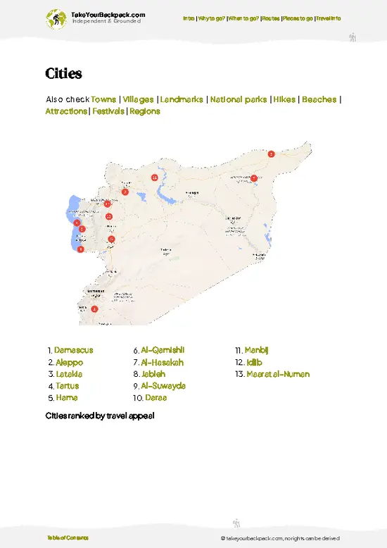 example page 6 from our offline Travel Guide for Syria
