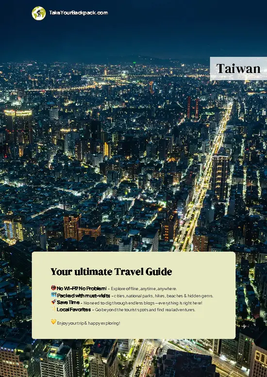 example page 0 from our offline Travel Guide for Taiwan