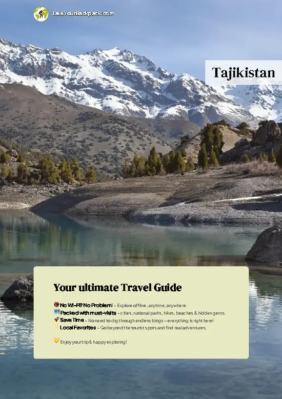 example page 0 from our offline Travel Guide for Tajikistan