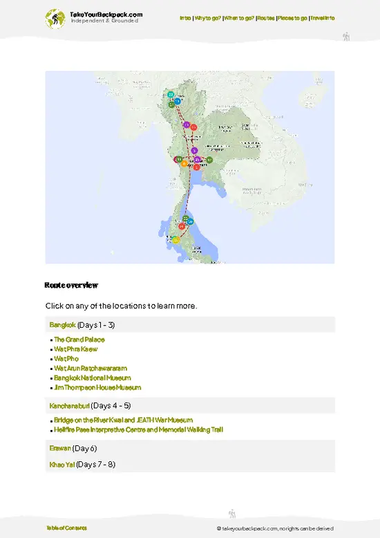 example page 4 from our offline Travel Guide for Thailand