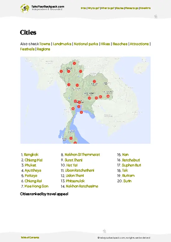 example page 6 from our offline Travel Guide for Thailand