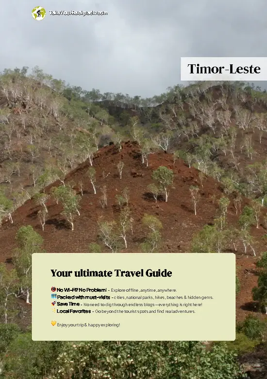 example page 0 from our offline Travel Guide for Timor-Leste
