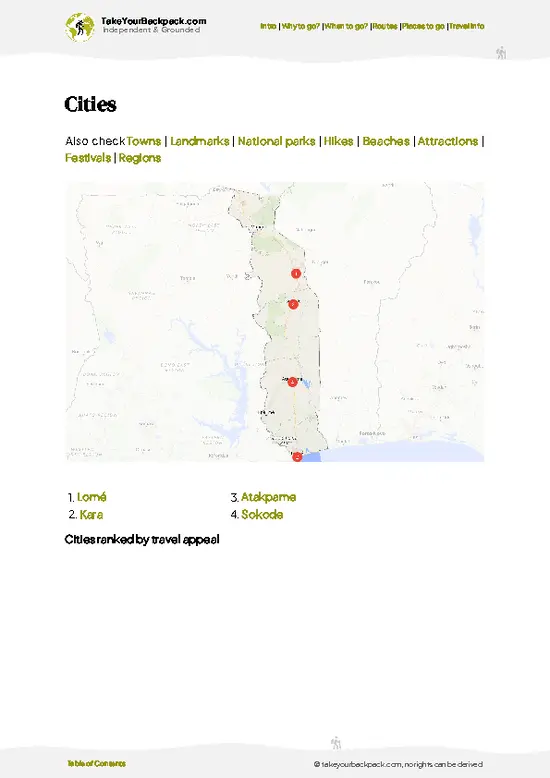 example page 6 from our offline Travel Guide for Togo