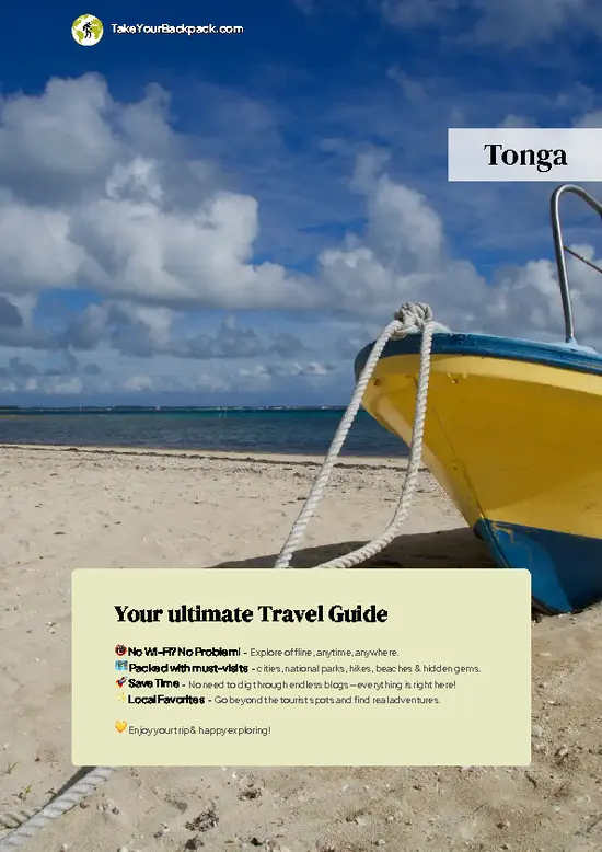 example page 0 from our offline Travel Guide for Tonga