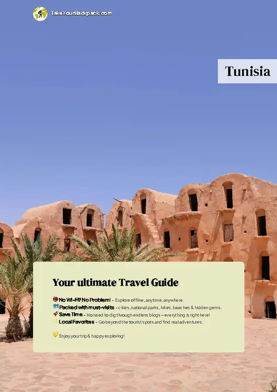 example page 0 from our offline Travel Guide for Tunisia