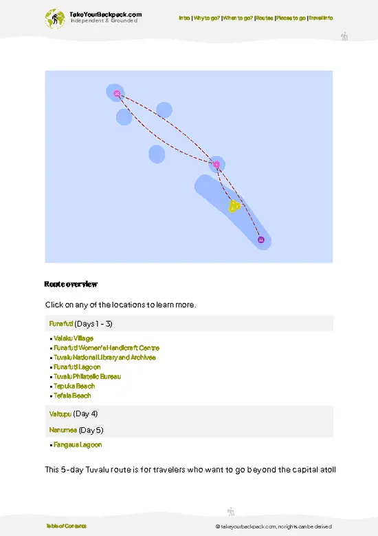 example page 4 from our offline Travel Guide for Tuvalu