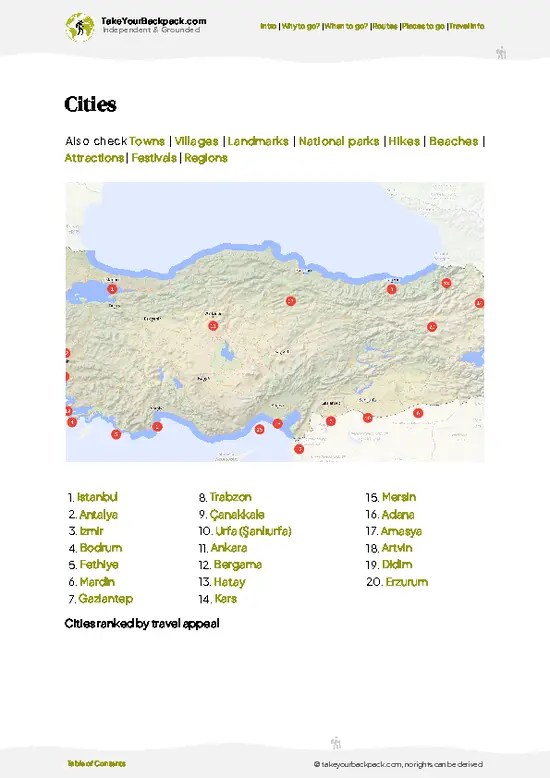 example page 6 from our offline Travel Guide for Türkiye