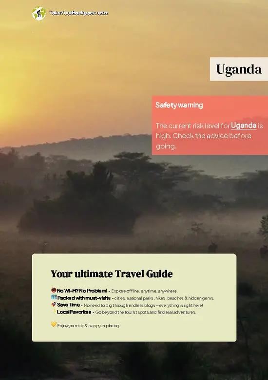example page 0 from our offline Travel Guide for Uganda