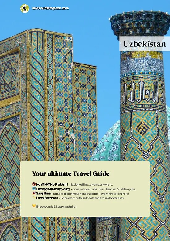 example page 0 from our offline Travel Guide for Uzbekistan
