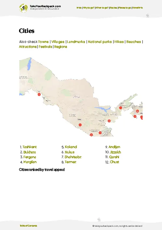example page 6 from our offline Travel Guide for Uzbekistan