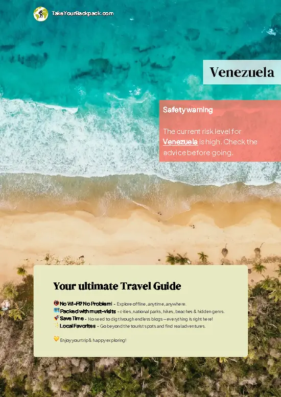 example page 0 from our offline Travel Guide for Venezuela