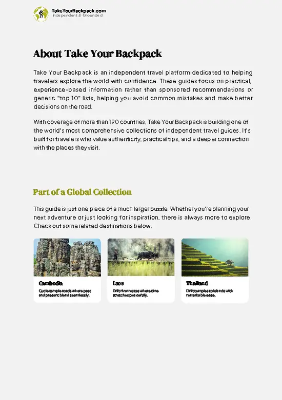 example page 1 from our offline Travel Guide for Vietnam