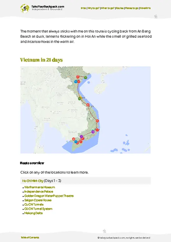 example page 4 from our offline Travel Guide for Vietnam