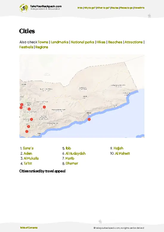 example page 6 from our offline Travel Guide for Yemen