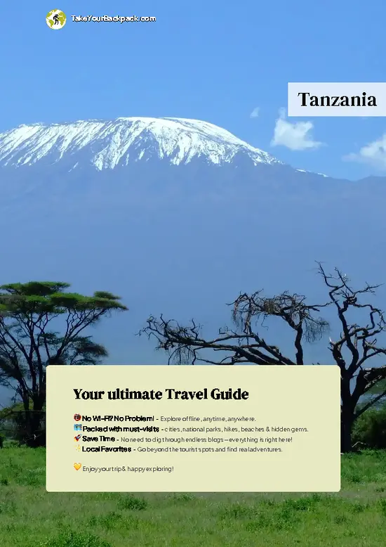 example page 0 from our offline Travel Guide for Tanzania