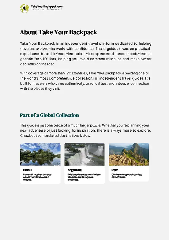 example page 8 from our offline Travel Guide for Brazil